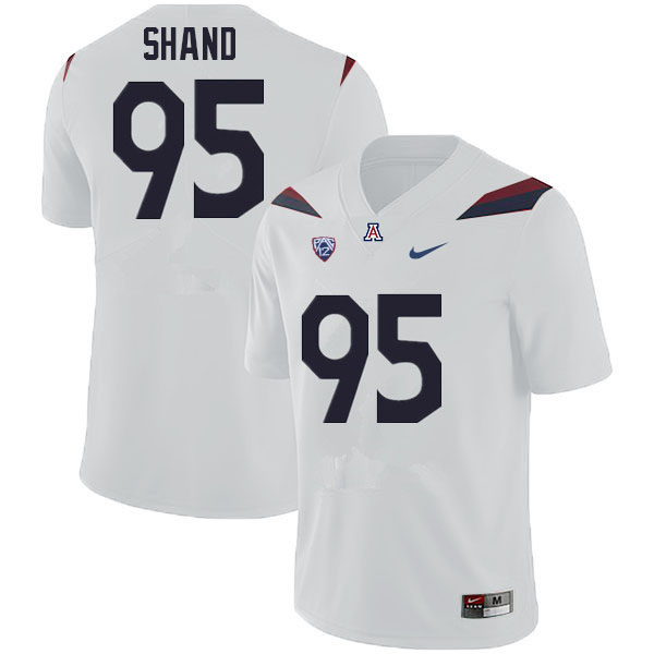 Men #95 Paris Shand Arizona Wildcats College Football Jerseys Sale-White - Click Image to Close